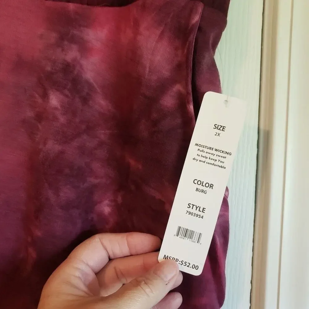 NEW VOGO Athletica tye dyed‎ moisture wicking leggings 2X 3X